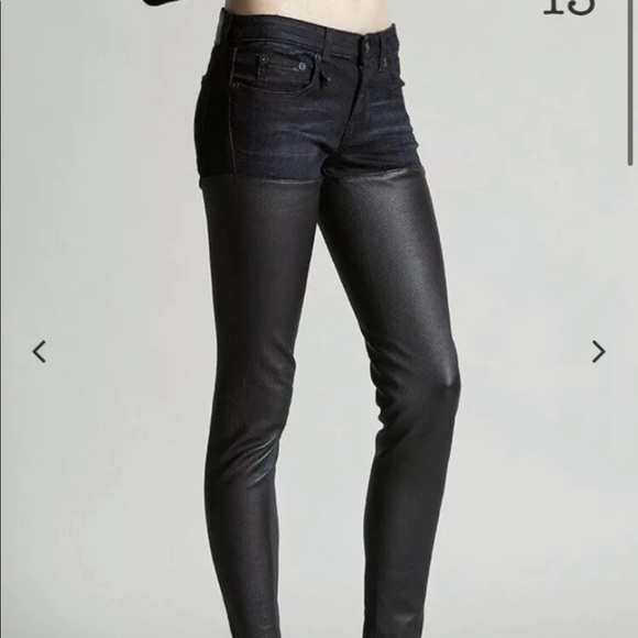 R13 Black Leather Chaps JEANS SIZE 24 $845. - Picture 4 of 12